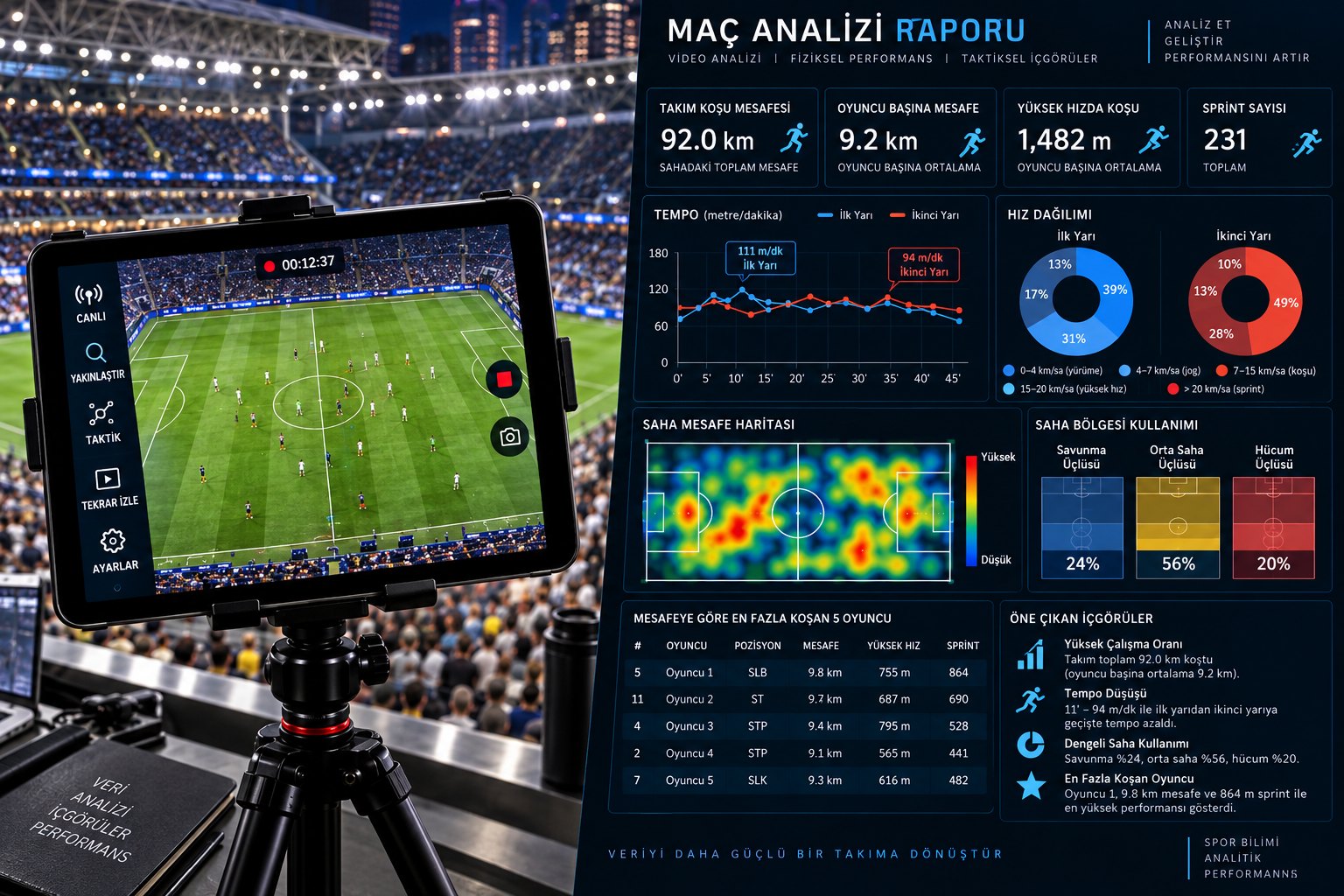 Match analysis reports — Football